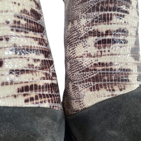 Uterque snakeskin suede slingback heels - Picture 5 of 10